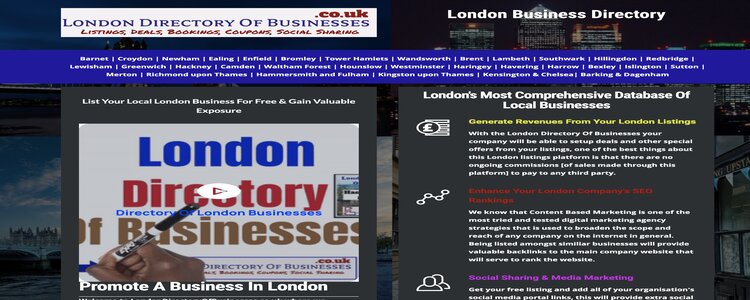 London Directory Of Businesses Website